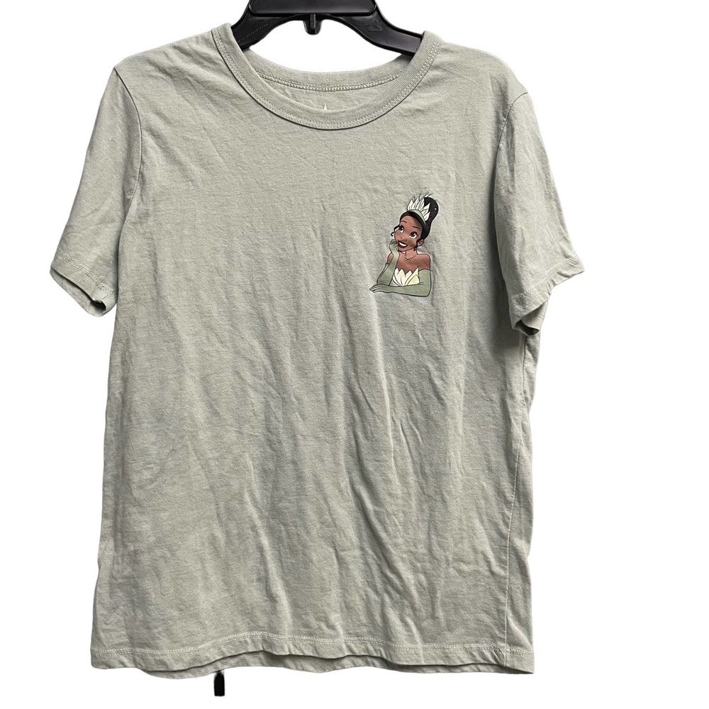 Disney Princess Collection Tiana tee size small Sage Green Graphic